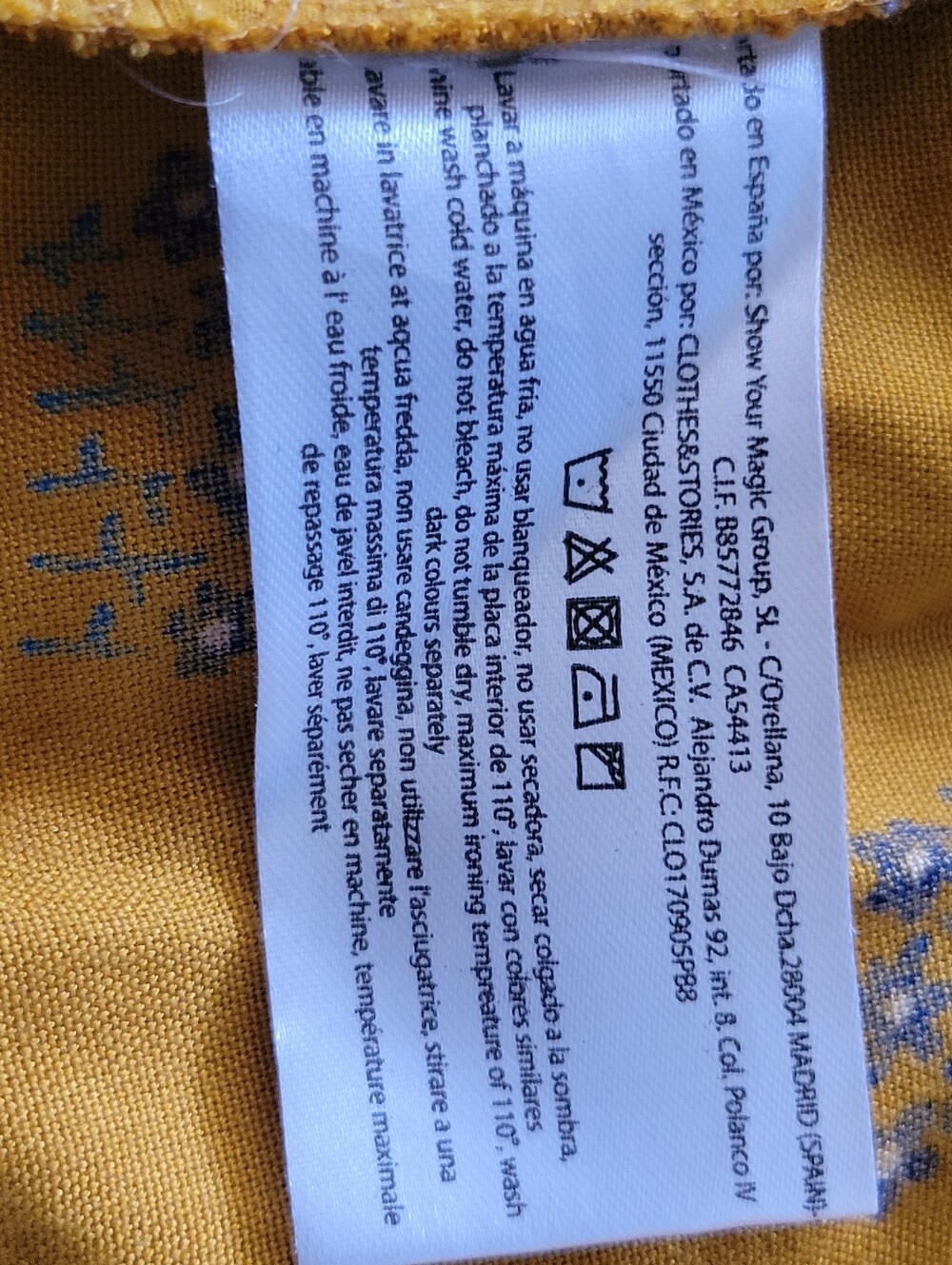 Compania Fantastica Aster Print Wrap Dress Midi Mustard Floral Modcloth NWOT M - Picture 12 of 12